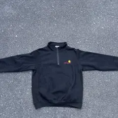 Carhartt ハーフジップ ブラック スウェット XL