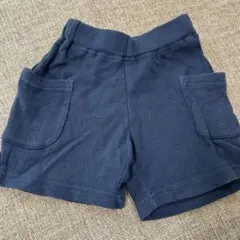 ネイビー ワッフル生地 ハーフパンツ