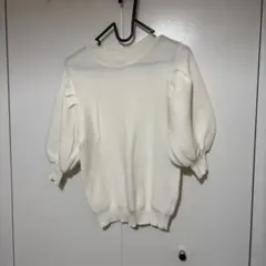 ボリューム袖春ニット
