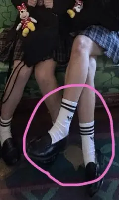 adidas ストライプソックス ホワイト