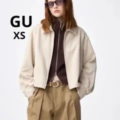 GU コーデュロイジップシャツジャケット+E XS レディース　ナチュラルのサムネイル