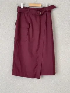 AG アクアガール ワインレッド ひざ丈スカート S