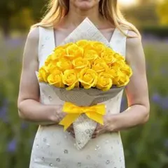 ワンホンブーケ プレゼント 生誕祭 花束 薔薇 造花 グリッターローズ