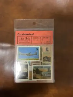 新品未開封・トラベラーズノート5周年記念　限定　ステッカー　切手柄