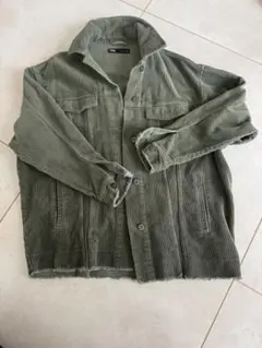 ZARA コーデュロイジャケット オリーブグリーン