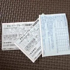 すかいらーくグループご家族優待券 3枚セット 7月・8月末までのサムネイル