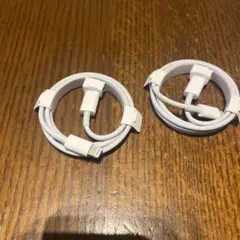 Lightning充電ケーブル ホワイト 標準サイズ　2本セット