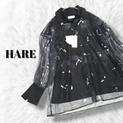 【新品】HARE ハレ チュールガラレイヤード シャツ 夏 秋 長袖 モード系