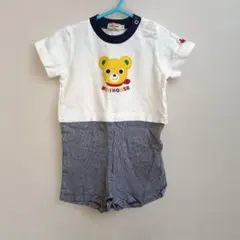 MIKIHOUSE クマ刺繍ロンパース 70〜80フリーサイズ - メルカリ