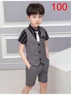 100cm  キッズ　フォーマル　スーツ　4点セット　【155】