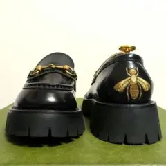 美品　GUCCI　ホースビットローファー　ラグソール　ビー　蜂 37 1/2