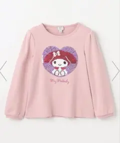 ⑥L 【ANY×サンリオキャラクターズ】ミラクルスパンコール長袖Tシャツ