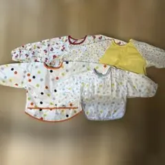 お食事エプロン　長袖　4枚セット　コンビミニ　IKEA