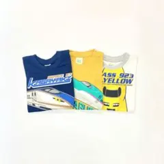 子供服 男の子 新幹線 長袖 Tシャツ セット 100cm 新品 TG238