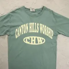 極めて良い色味のTシャツ CANYON HILLS WORSHIP カレッジ風