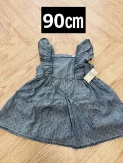 GAP 新品未使用フリル付きブルーワンピース 90cm 18-24ヶ月