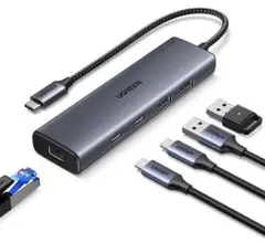 UGREEN USB C 有線LANアダプター 6-in-1 LAN ハブ