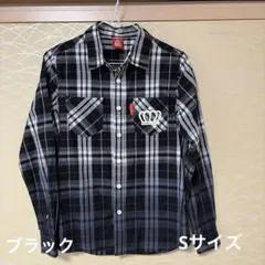 BABY DOLLチェックシャツ長袖Sサイズ　ブラックのサムネイル