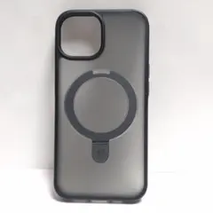 CASEKOO iPhone15 ケース ブラック マッド クリア 半透明