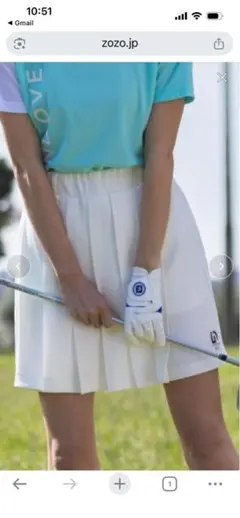 UNDOVE Golf ホワイト プリーツスカート♪