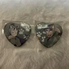 潮江文次郎 立花仙蔵 ナンジャタウン ハート缶バッジ