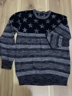 AZUL by moussy 星柄ニットセーター XL