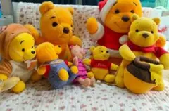 くまのプーさん ぬいぐるみ　7体セット