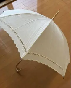 FURLA フルラ 日傘 紫外線 UVカット新品 麻 50cm ホワイト 白のサムネイル
