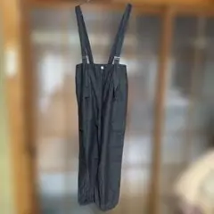 新品未使用　ダークグレー サロペット デニム風 2ポケット