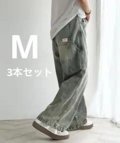 JAVA メンズライク ペインター ツイル ＆ ワイド デニム パンツ