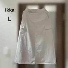 ikka ナイロン　スカート　ウエストゴム Lのサムネイル