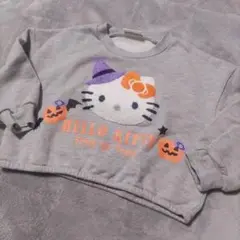 バースデイ　キティちゃん　トレーナー　スウェット　グレー　ハロウィン　90cm