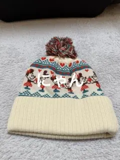【美品】ディズニーグッズ　ニット帽　ミニー　ミッキー　帽子　58センチ