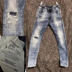 DIESEL ダメージ加工　ジョグデニム　スウェットデニム　ジーンズ　インディゴ