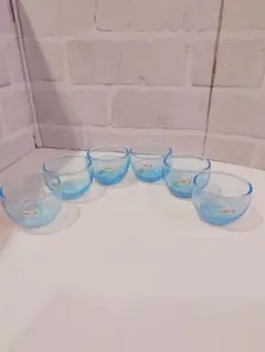 GLASS CRAFT 青色ガラスコップ 6個セット