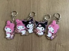 宇佐美 マイメロ クロミ アクリルキーホルダー ラバーキーホルダー7点セット