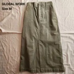 GLOBAL WORK コーデュロイ ストレートスカート M C0002