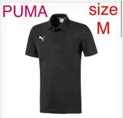 PUMA プーマ 半袖 ポロシャツ　シンプル 黒　カジュアルシャツ　メンズ　M