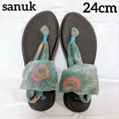 sanuk サヌーク ヨガサンダル　ハワイ　スリング　US7 EUR38 美品のサムネイル