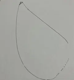 シンプルホワイトゴールドチェーンネックレス 約45cm