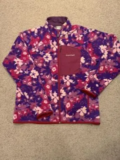 モンベルmont-bell フリースジャケット Kid's 160 花柄