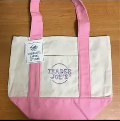 TRADER JOE'S ミニパステルキャンバストートバッグ　ピンク