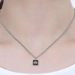 MARY QUANT マリークワント　スクエアメタル ネックレス　シルバー