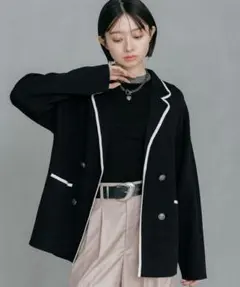 新品 PAGEBOY ページボーイ ニットマリンジャケット カーディガン 黒