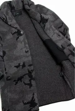 【定価10万円】AKM ニットコート ガウンコート ロングコート カモフラ柄のサムネイル