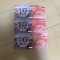 東京ドームシティ 得10チケット　3枚セットのサムネイル