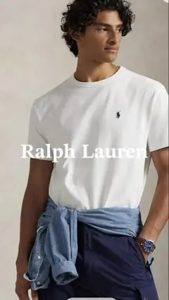 美品現行Ralph Lauren ヘビーウェイトジャージーTシャツ QRコード付