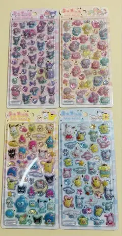 【正規品】うるちゅるポップシール　サンリオ　4枚セット