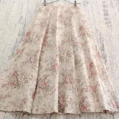 a1223　ローラアシュレイ　リメイク　ロングスカート　9　花柄　リネン混のサムネイル