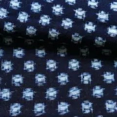 №204　古布　ハギレ　*藍染　木綿　絣　はぎれ*　28×103cm